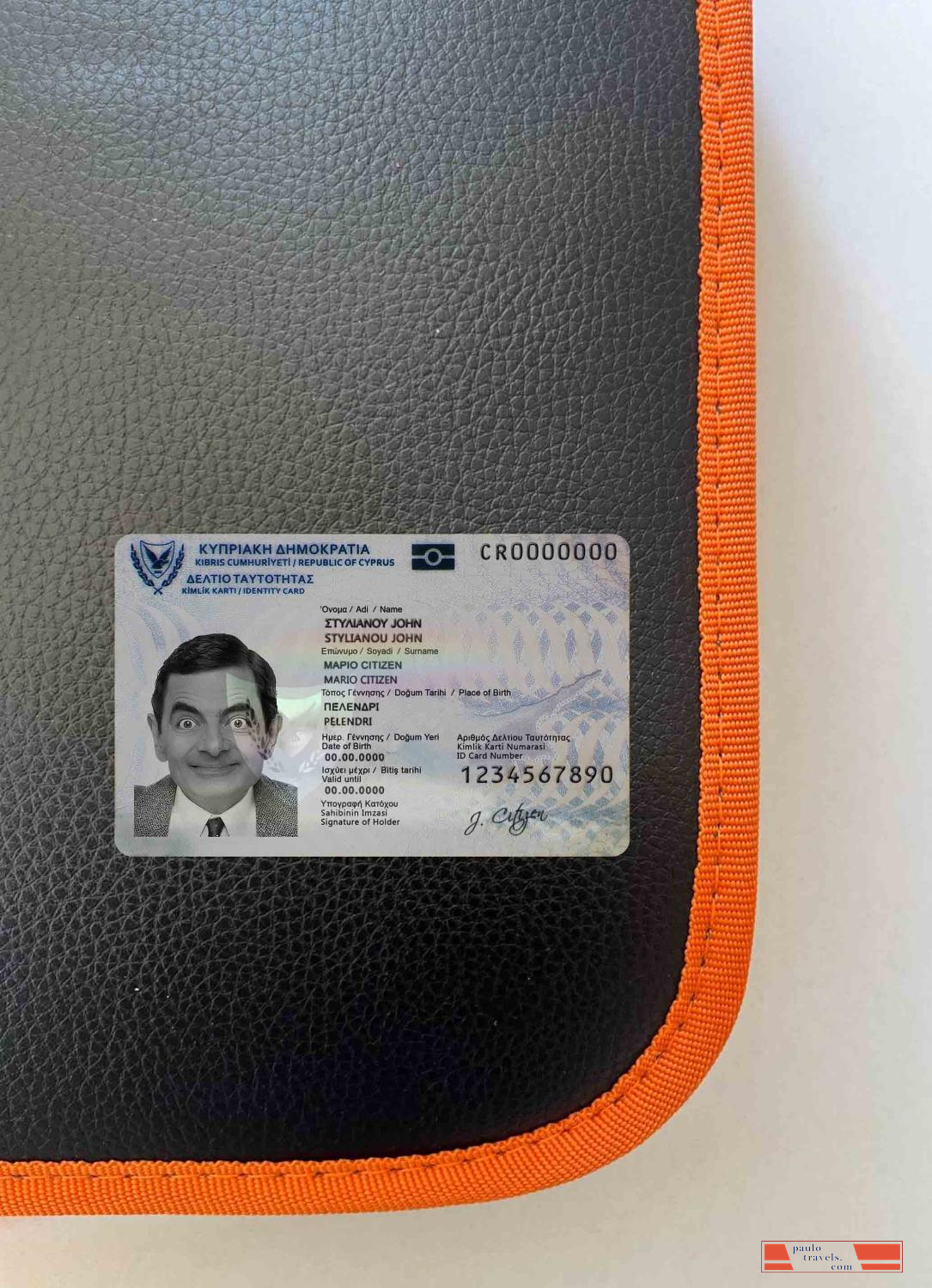 Cyprus ID photolook FRONT PSD template